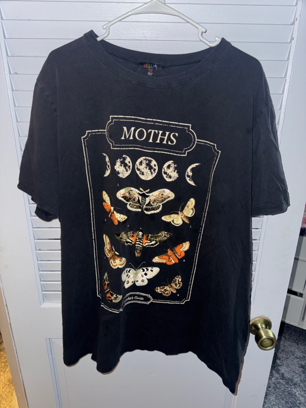 Moths Graphic Tee - Black/Dark Grey
